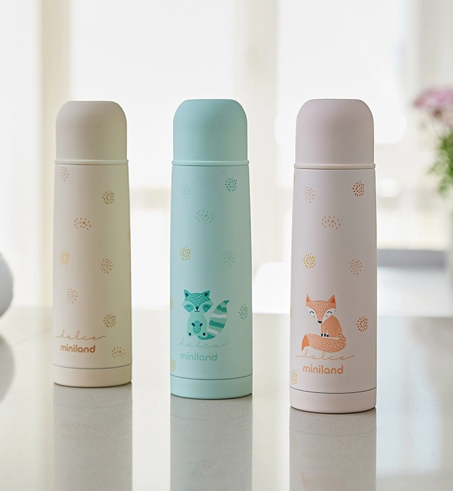 Детский термос для жидкостей Miniland Thermy Dolce 500 мл бирюзовый/енот g7jr9okupnacd5cw9vpn4ph9rnu2nzye