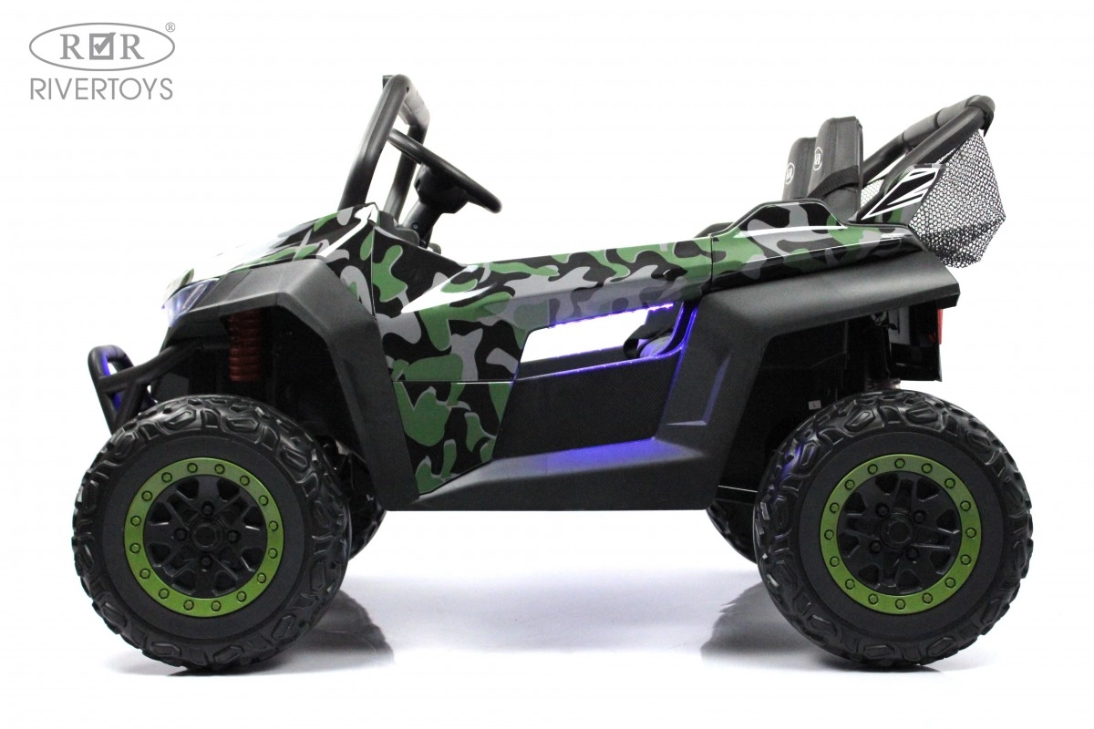 Детский электромобиль RiverToys T777TT 4WD зеленый камуфляж 20pt8261p6ycewbnbzgi52t8h9zl9ojv