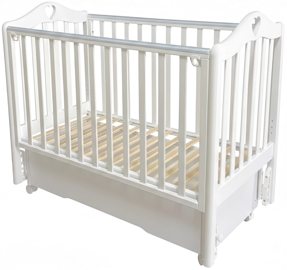 Детская кроватка Оливер Бамбина Премиум (Белый)
