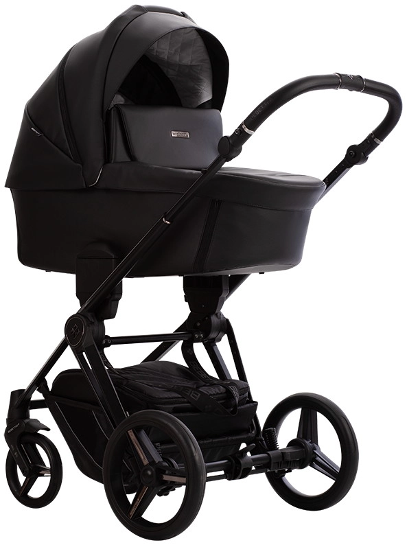 Коляска 2 в 1 Bebetto MONTI PRO (Pro 01 Dark (черная кожа))