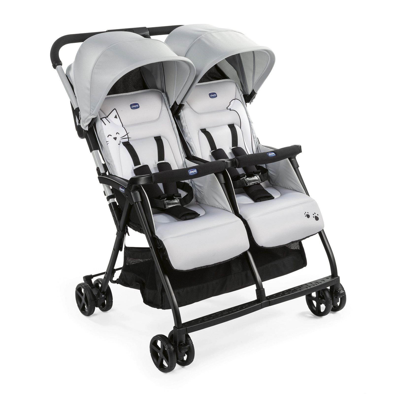 Прогулочная коляска Chicco Ohlala Twin Silver Cat 108119307-progulochnaya-kolyaska-chicco-ohlala-twin-silver-cat