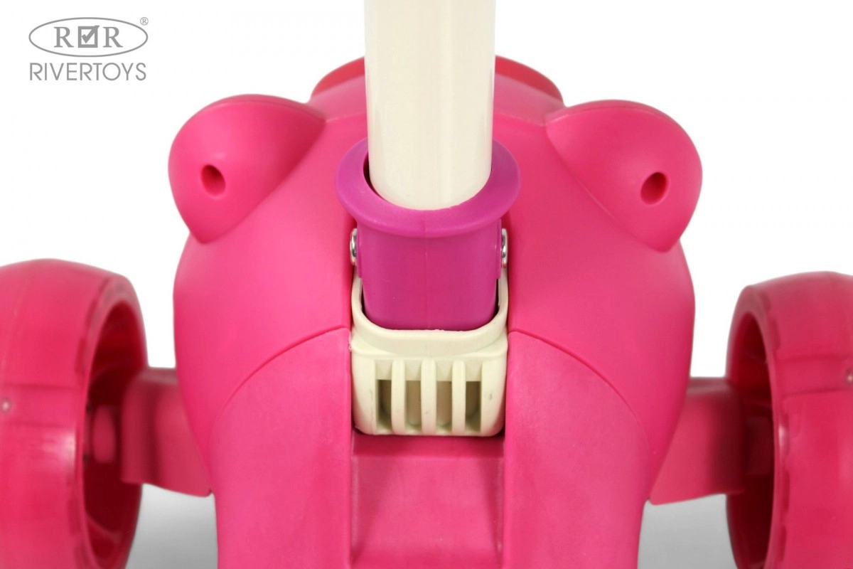 Детский самокат RiverToys HB-T-12 розовый 98ic3gzx573o9n4frpsheu6puvq37149