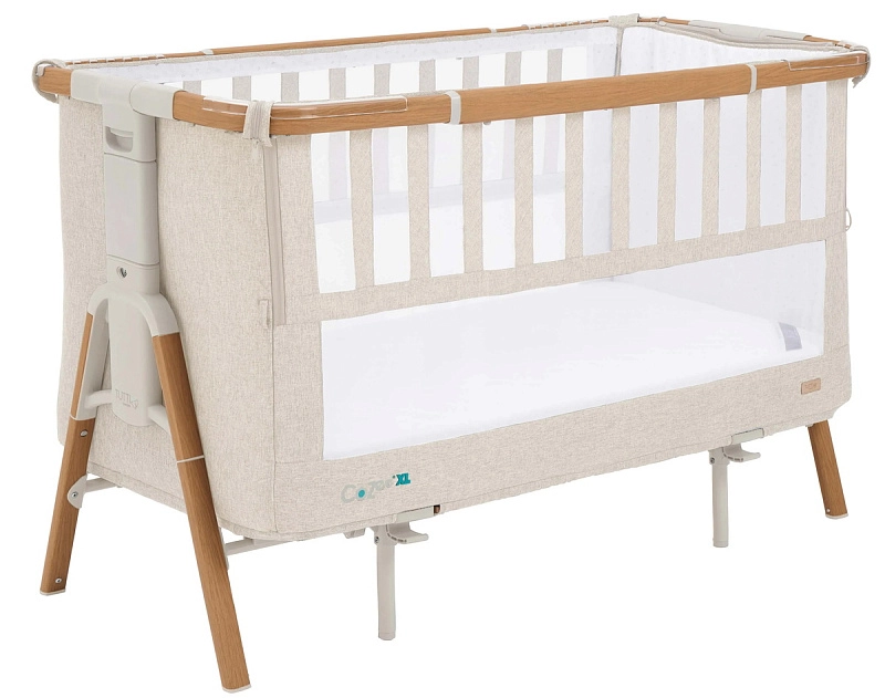 Кровать-трансформер приставная Tutti Bambini CoZee XL 120*60 (Scandinavian Walnut/Ecru 211209/7508)