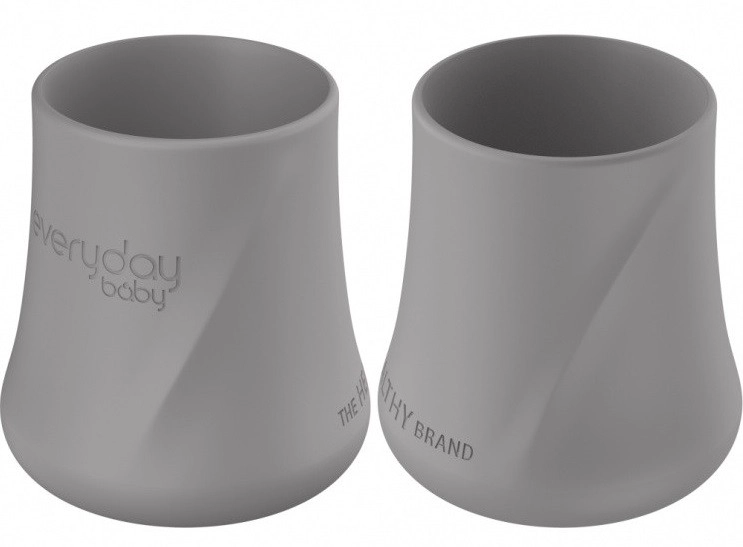 Детская силиконовая чашка Everyday Baby, 2 шт. серый 0clqjxtj5n7d2dh8ec59pwfq3irntq2o
