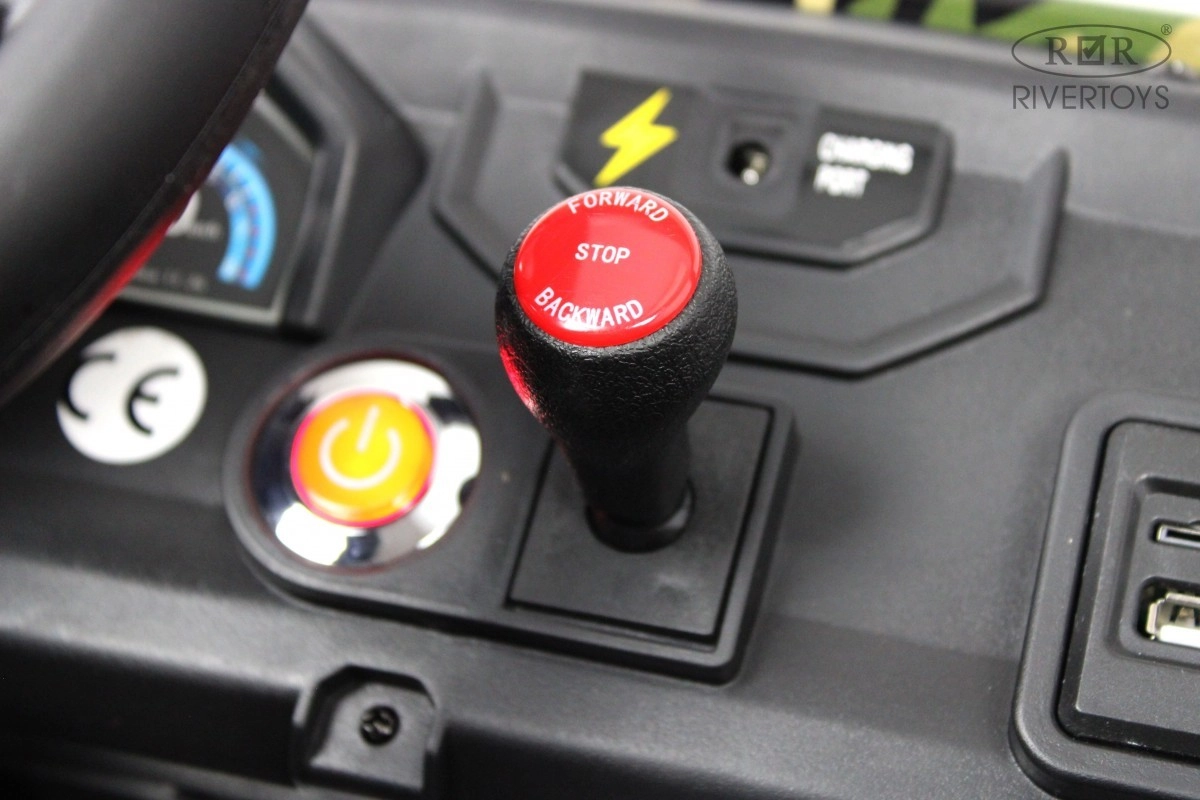 Детский электромобиль RiverToys A707AA LUX 4WD зеленый камуфляж vvwcameg26qsv8o59761bschmugtmqom