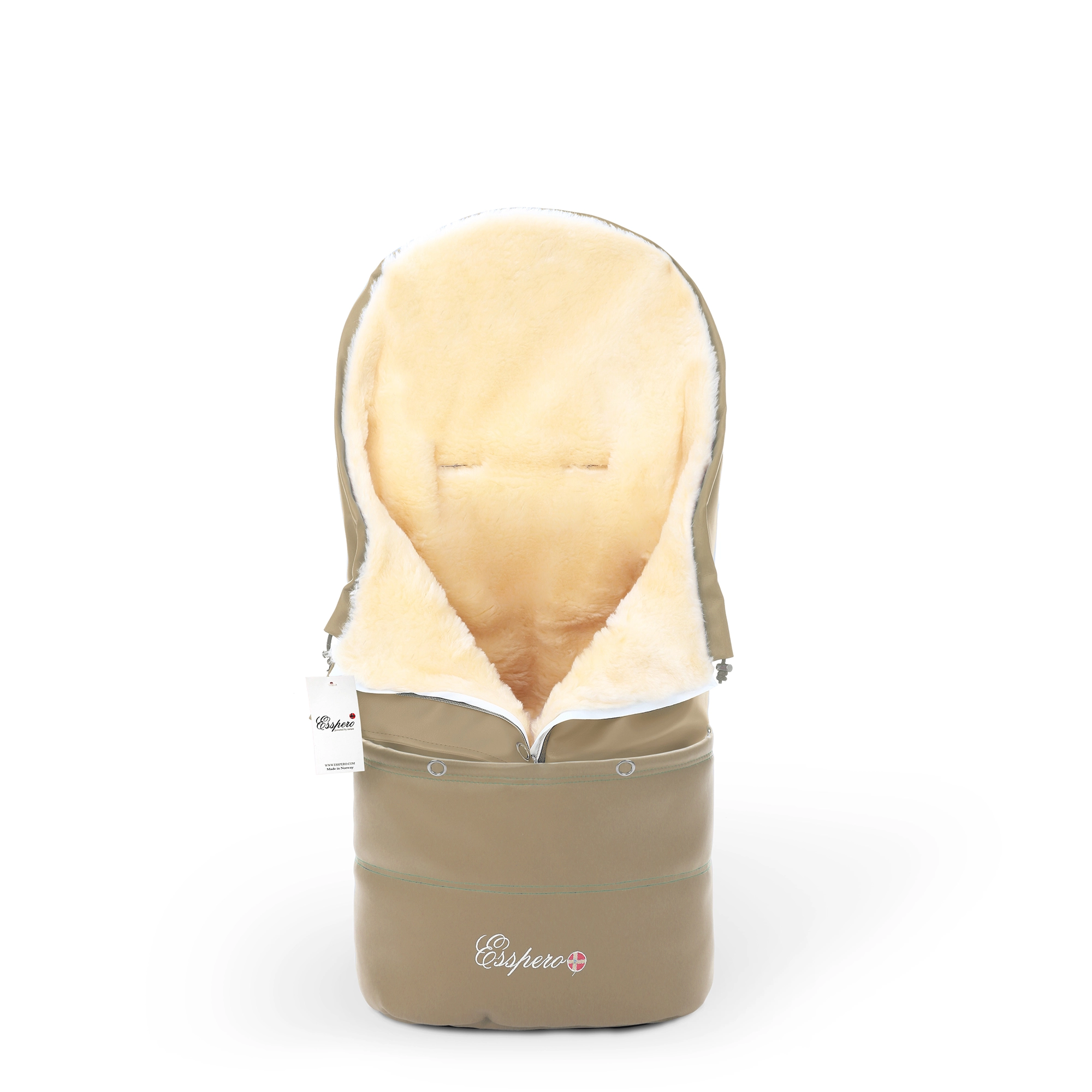 Конверт в коляску Esspero Transformer Lux (натуральная 100% шерсть) (Cappuccino)