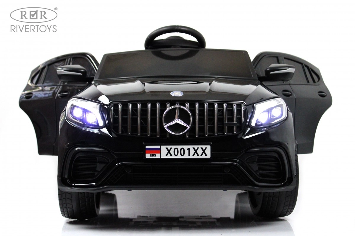 Детский электромобиль RiverToys X001XX черный глянец 77t32086gvew23d78ood0akncnloi3ef