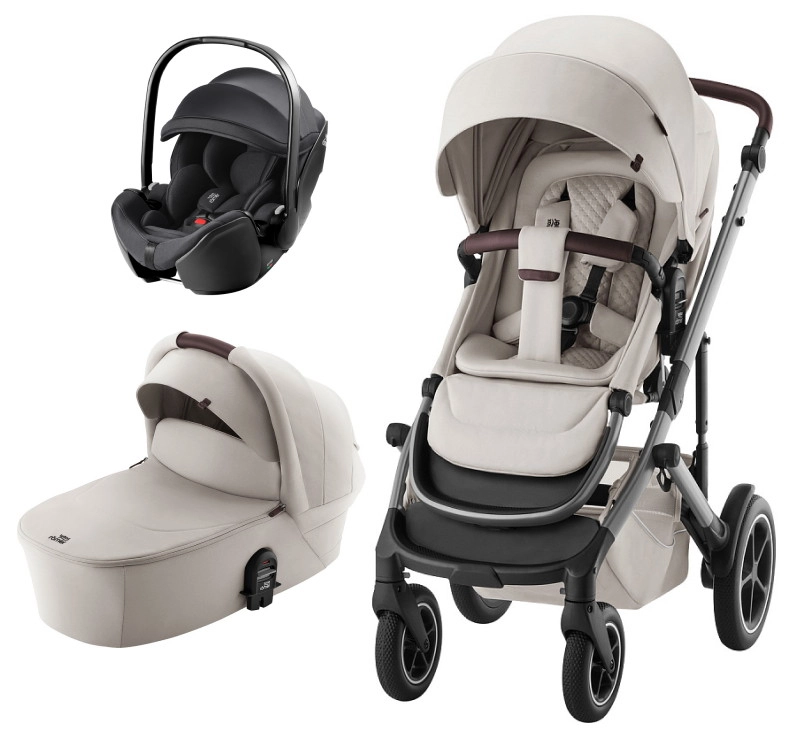 Коляска 3 в 1 Britax Roemer Smile 5Z Lux автокресло Baby-Safe Pro (Soft Taupe/Deep Black)