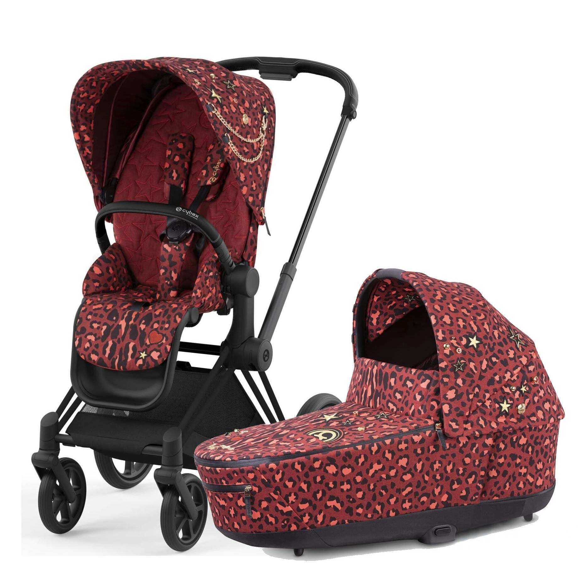 Коляска 2 в 1 Cybex E-Priam 4 (Rockstar Alec Volkel)
