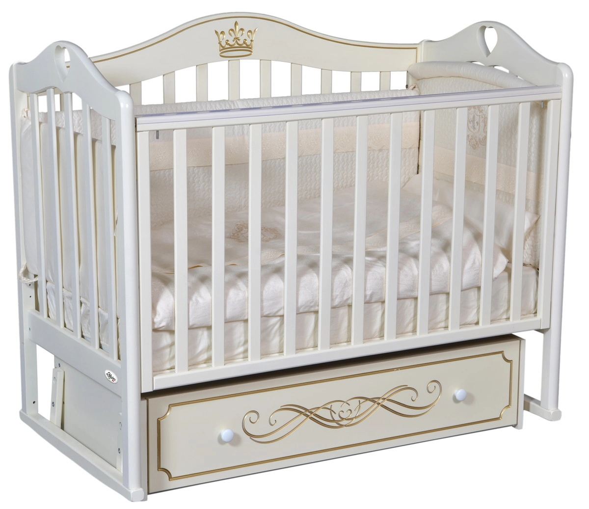 Детская кроватка Oliver Domenica Elite с универсальным маятником слоновая кость euej3rtqx2n0r6y23rixfirc3ns44o0j