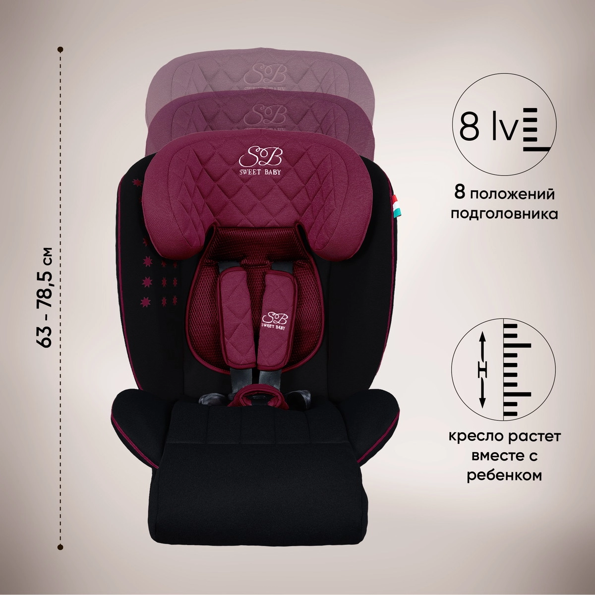 Автокресло Sweet Baby Fortuna 360 SPS Isofix wine/black xcqq33iw5joc0xix7rgolvzjm917k3xu