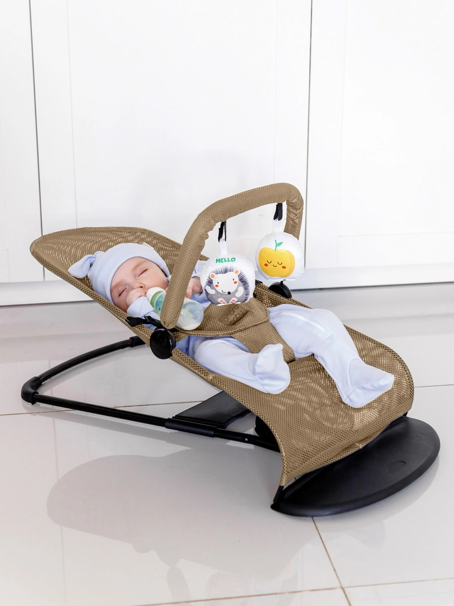 Шезлонг Amarobaby Baby time Бежевый aw6ny0r4at3le81f2f6uz2g02ozu79d6