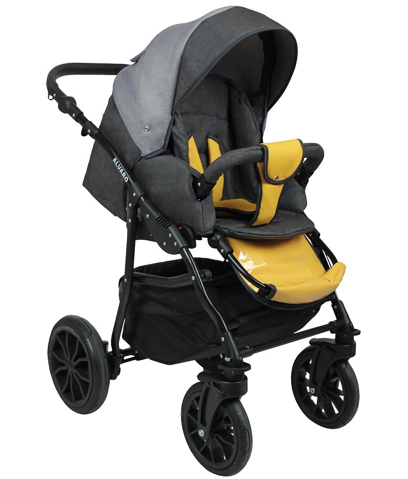 Коляска 2в1 Alis ALVARO т.серый+св.серый+желтая кожа jdpub78f00pyq1co8bfsch823wftqlnf