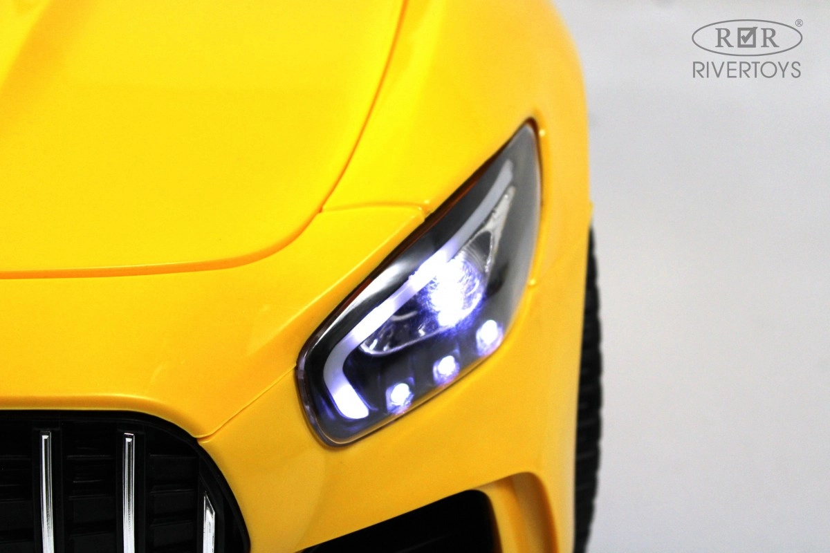Детский электромобиль RiverToys Mercedes-Benz AMG GT X777XX желтый 39vzeg09obmyhhurw0815ecpz49e6vyc