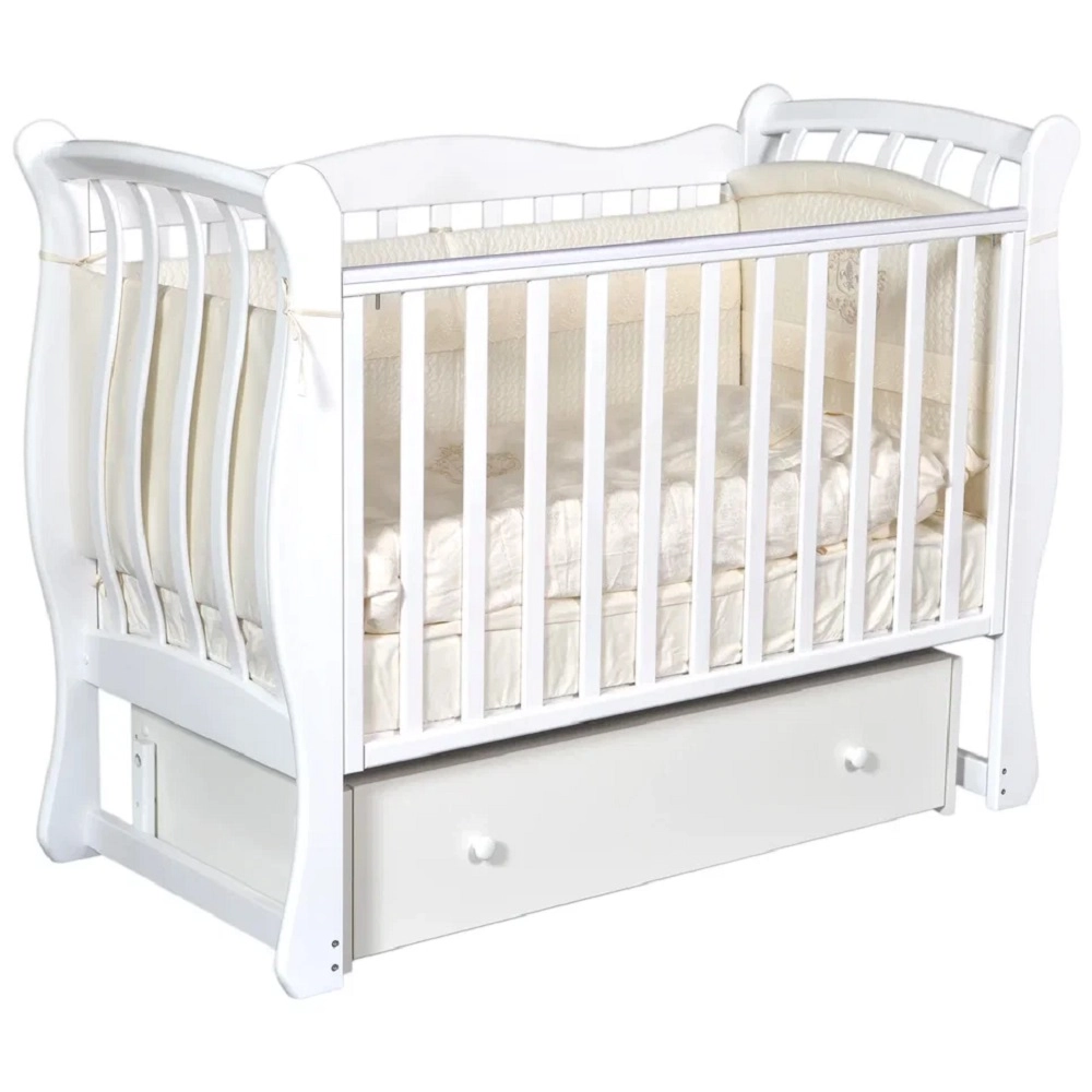 Детская кроватка АНТЕЛ Luiza 3 УМ Белый 108131307-detskaya-krovatka-antel-luiza-3-um-belii