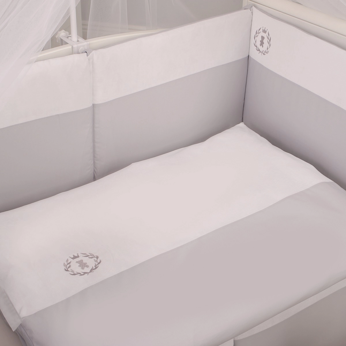 Сменный комплект постельного белья Lepre Velour, 3 предмета (125*65) (Серый)