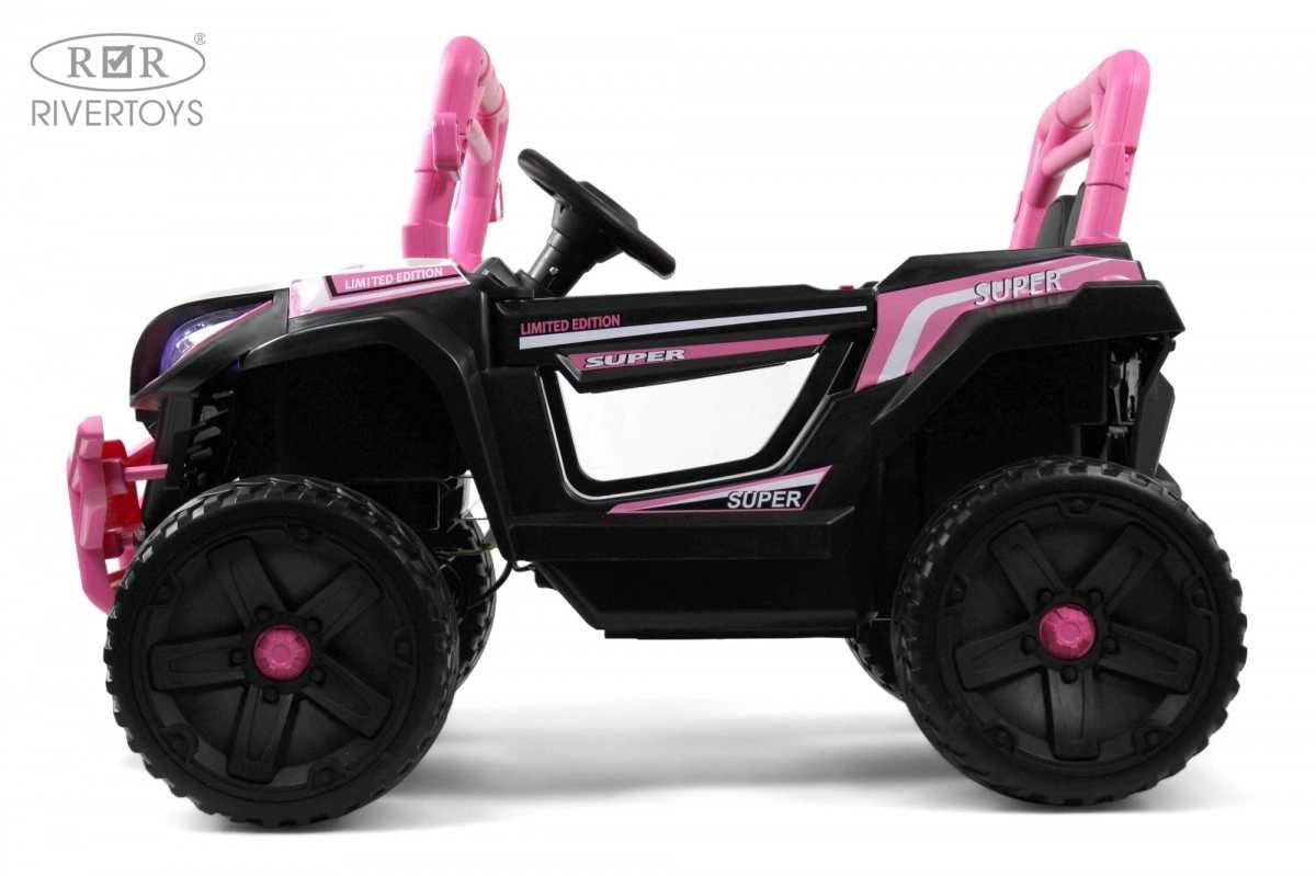 Детский электромобиль RiverToys L888LL розовый 0ex5vmm42d24aihrj2pzlxkruwsejv5e