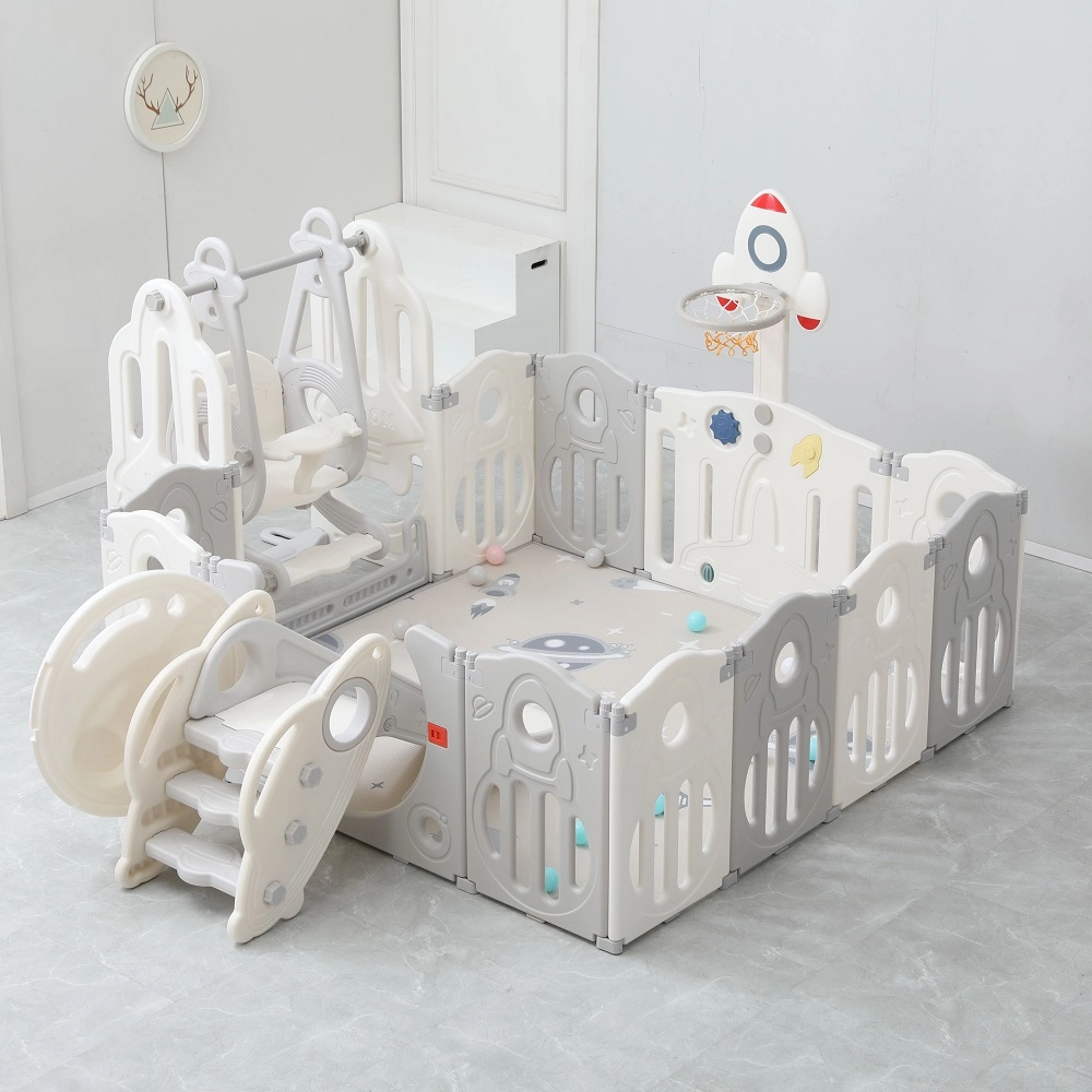 Манеж UNIX Kids SUPREME Space 160x160  Grey с качелями 108131728-manezh-unix-kids-supreme-space-160x160--grey-s-kachelyami