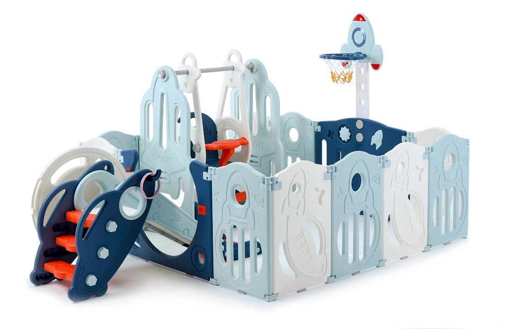 Манеж UNIX Kids SUPREME Space 160x160  Blue с качелями 108131730-manezh-unix-kids-supreme-space-160x160--blue-s-kachelyami