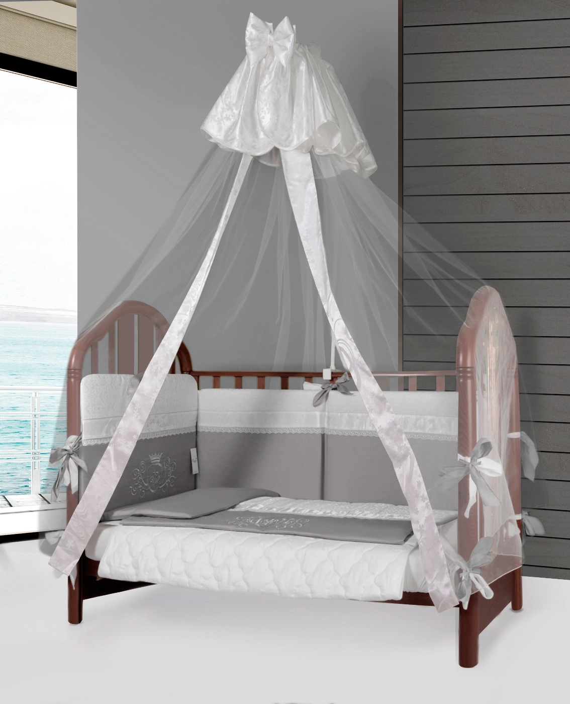 Комплект постельного белья Esspero Ribbon Crown (Grey)