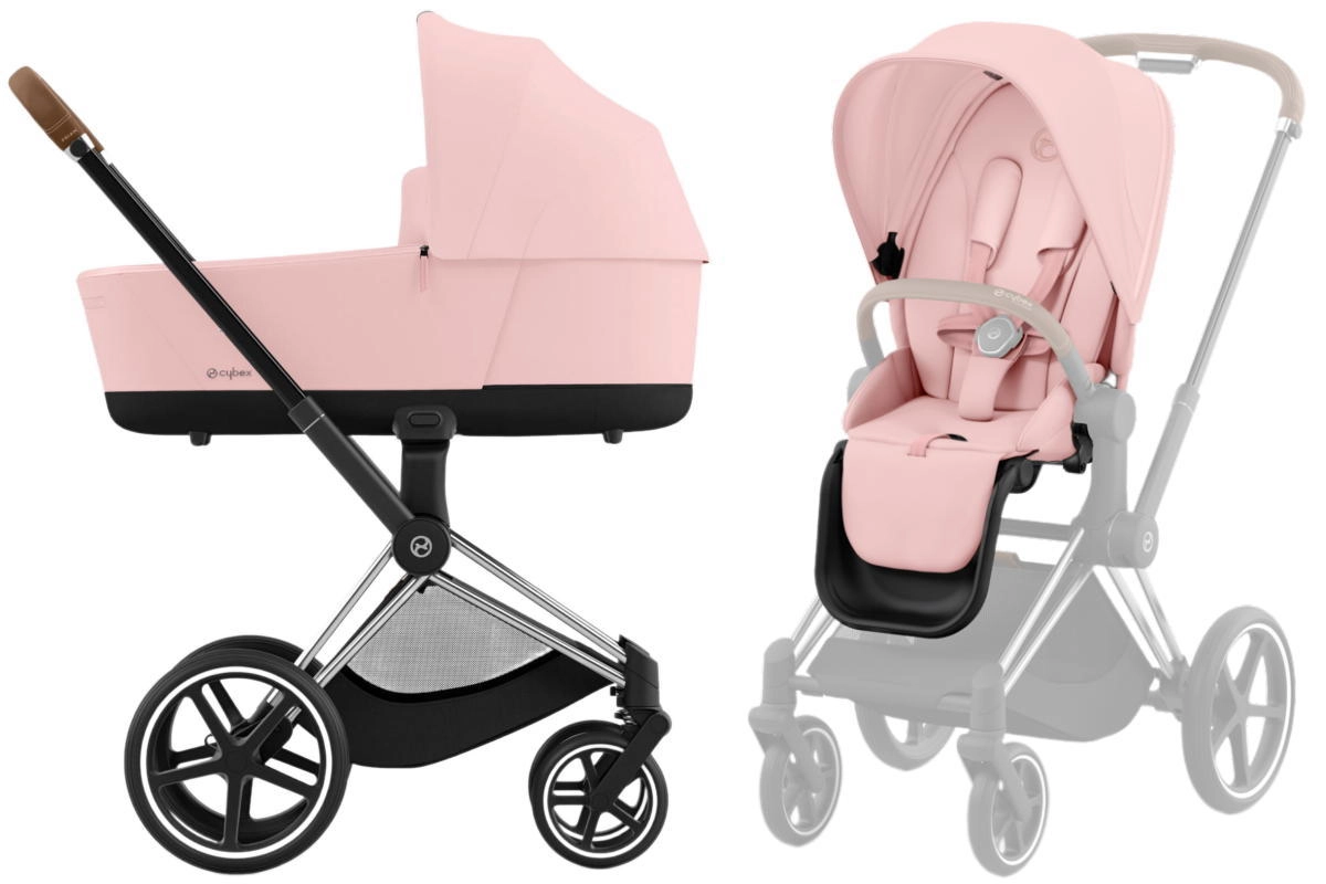 Коляска 2 в 1 Cybex Priam IV (шасси Chrome Brown) Peach Pink s3q7bypqus1ftrjreainp8uc76jlgnqc