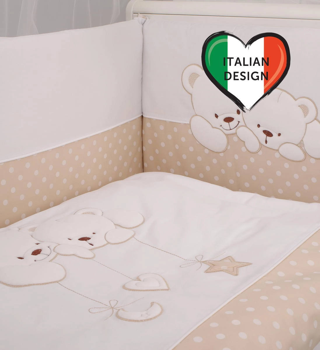 Комплект постельного белья Lepre Sweet Bears 6 предметов (125*65) 25 кремовый в горох 9ptzo6d8drh2ri68tp2al0vzagslpmoe