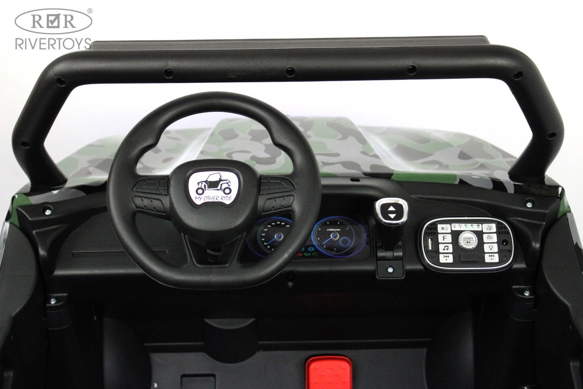 Детский электромобиль RiverToys T777TT 4WD зеленый камуфляж gxxaj21anaeqmp8k22fdrkbjj7dc0dbv