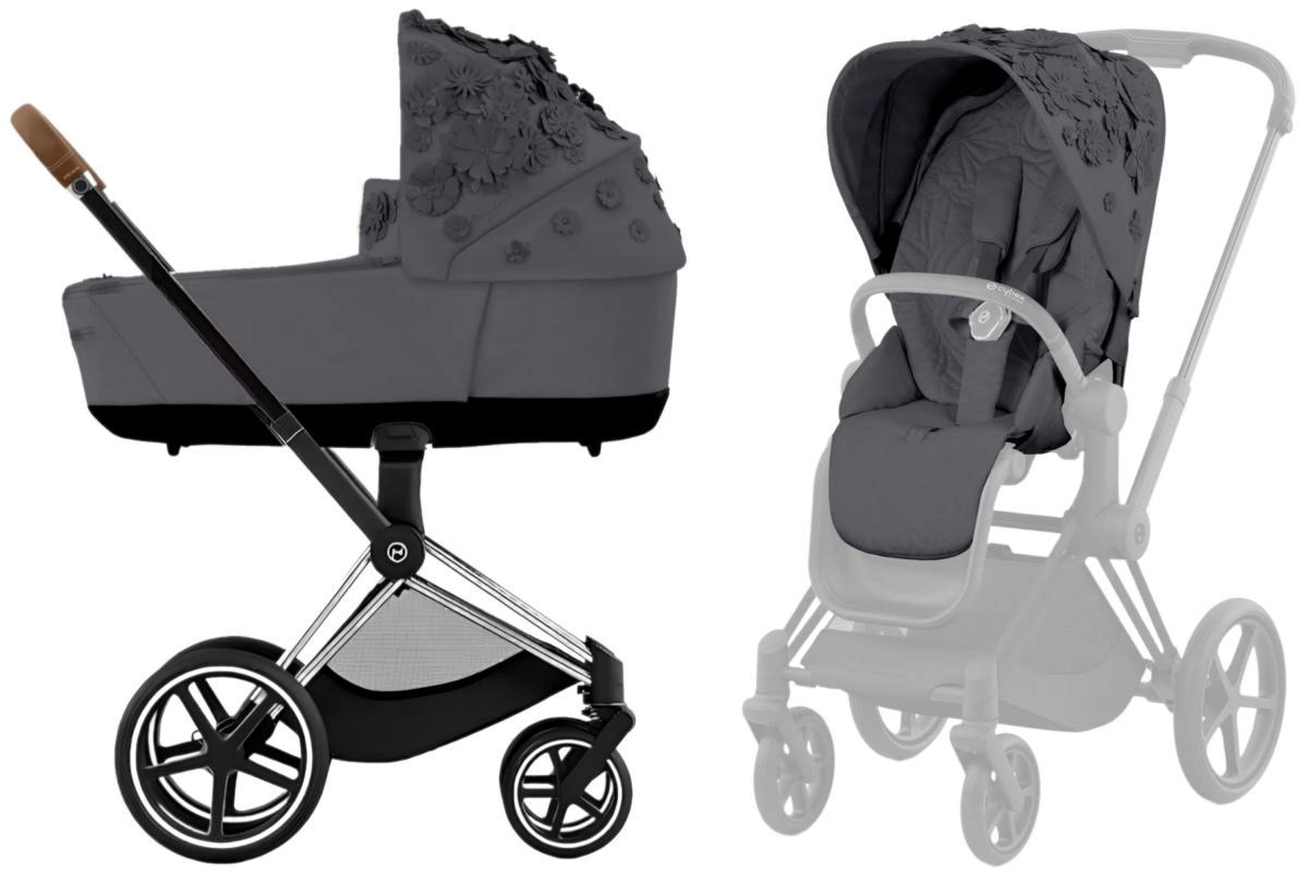 Коляска 2 в 1 Cybex Priam IV (шасси Chrome Brown) Simply Flowers Dream Grey 8f0zneih08tvh4sqw3xf3204tyrbjypp