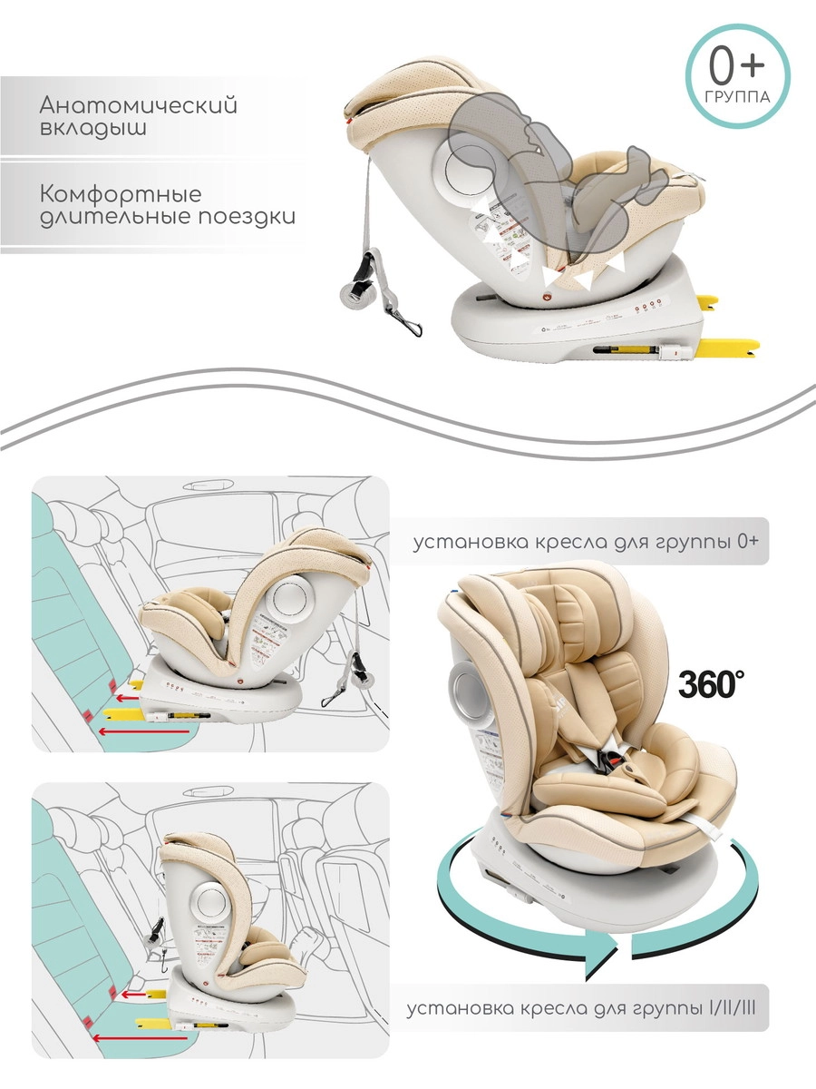 Автокресло Amarobaby CHAMPION, Isofix Бежевый  uqqfl70pm94aguhst979csrakovk2a28