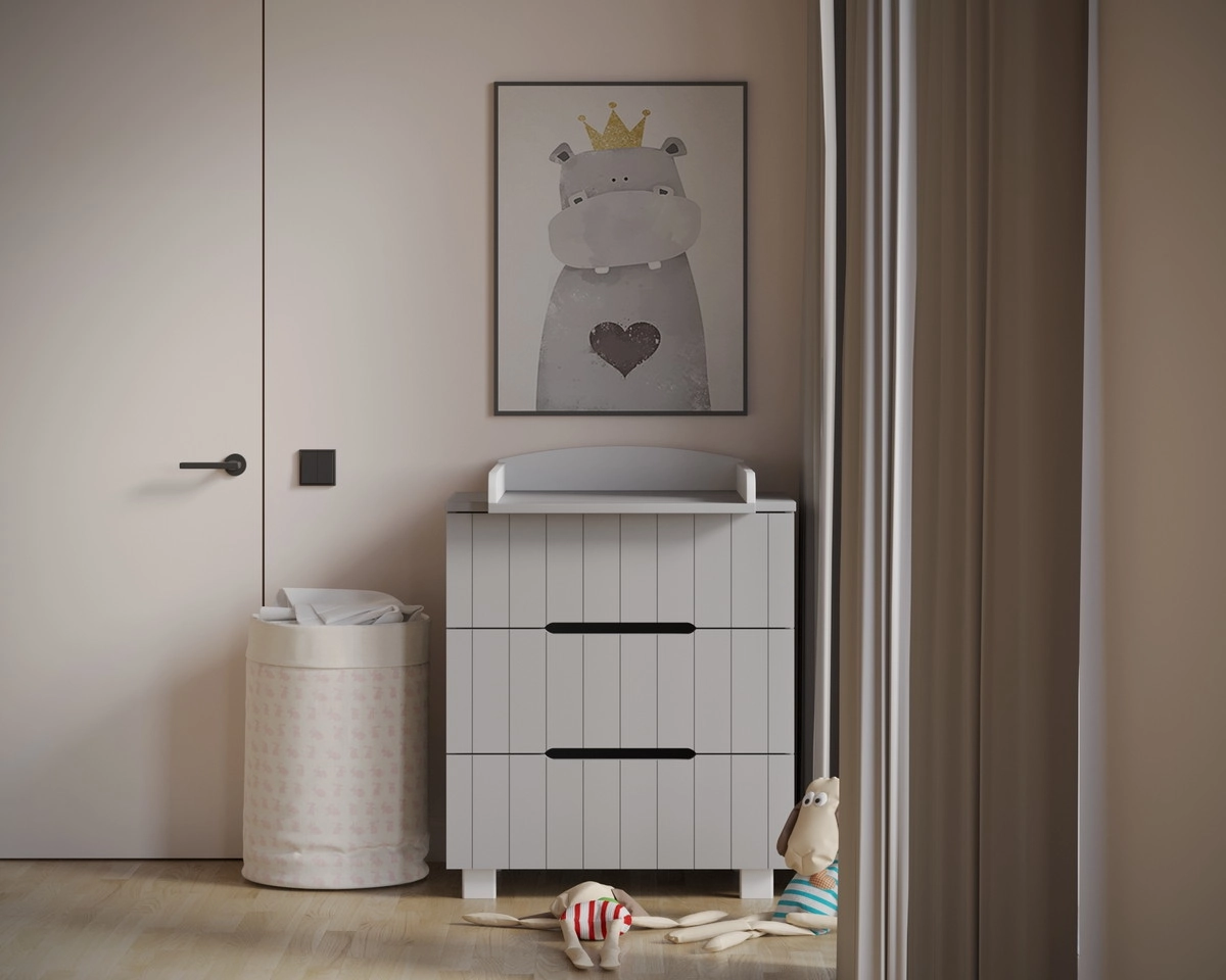 Детский пеленальный комод Incanto Vikki 800/3 МДФ серый-белый kqq2ftcqx871qridwn6adqzkxct44ybu