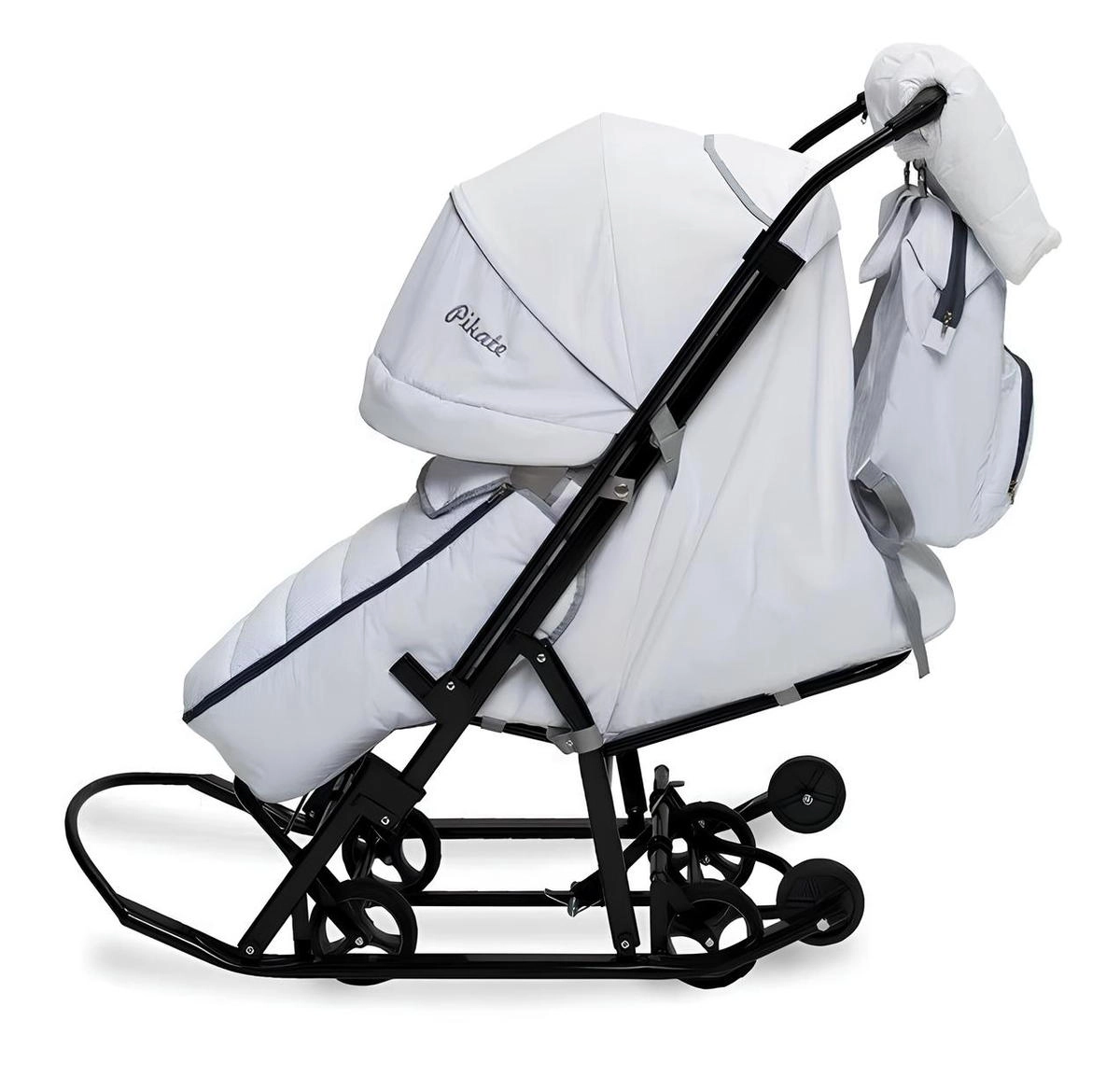 Санки-коляска Pikate Onyx белый 1w4dugqtjcoqax1sansphbld0iz333n0