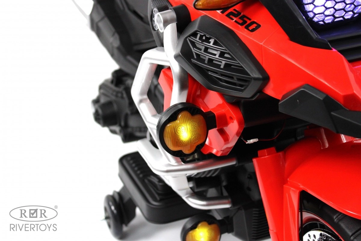 Детский электромотоцикл RiverToys М009БХ красный 4esrjgtzi9otni358k7e2l2ofkxrtiik