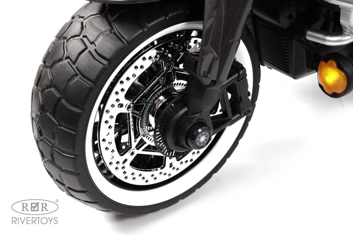 Детский электромотоцикл RiverToys М008БХ серый bcc092165bf6ait78b181mm63z63vksc