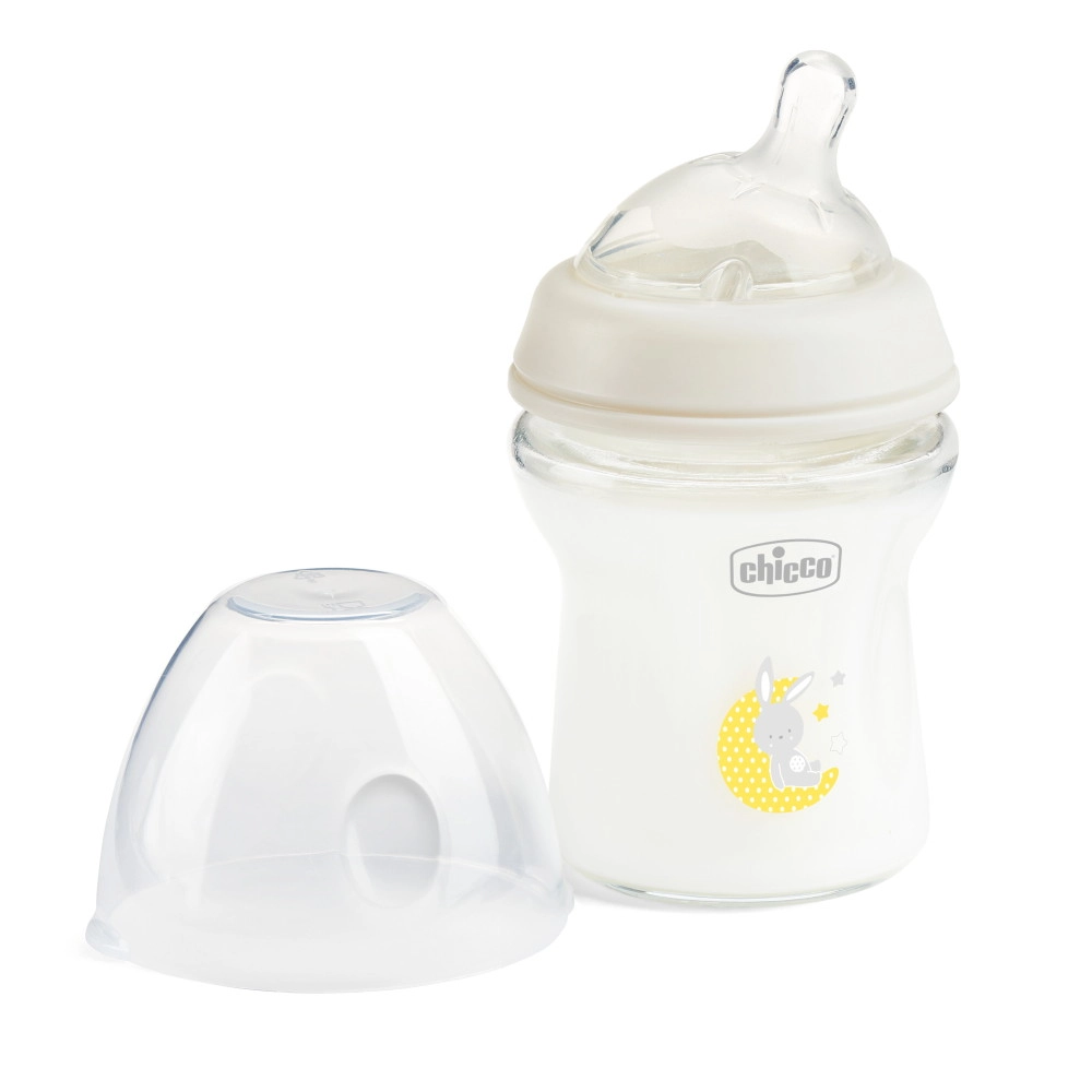Бутылочка для кормления Chicco NaturalFeeling 150мл 0м+ (стекло) (нейтральный)
