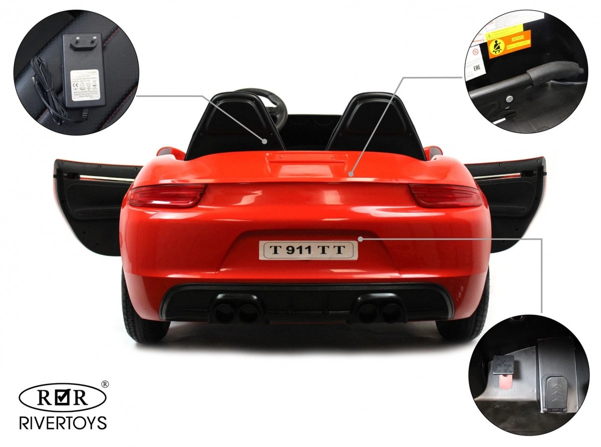 Детский электромобиль RiverToys Porshe Cayman T911TT красный w40v7dha8q1nu04o1pvyvvqfixi7ddy4