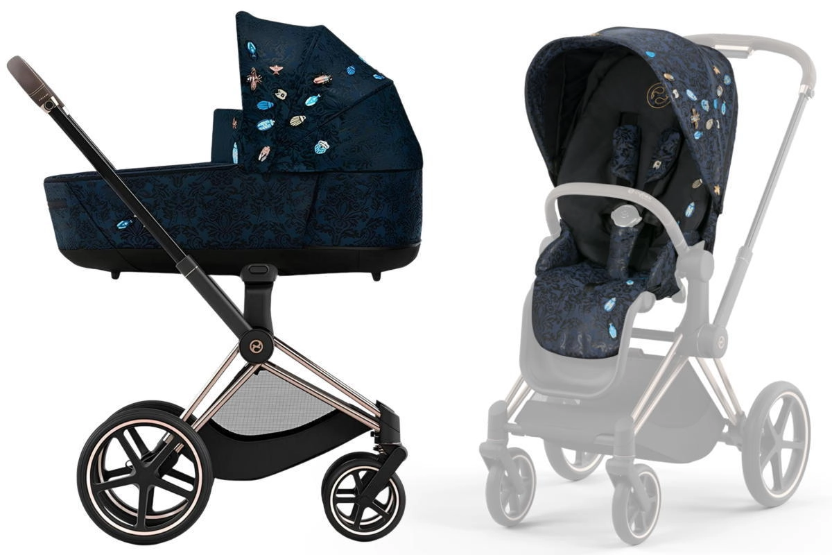 Коляска 2 в 1 Cybex Priam IV (шасси Rosegold) Jewels of Nature 6izjugybz7nghin92u5tiauov3y8a4x5
