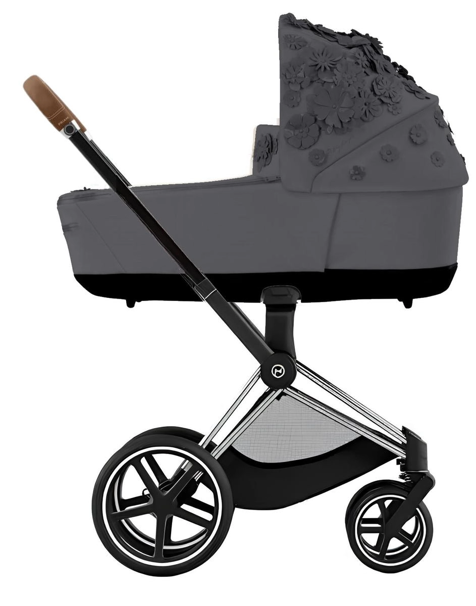 Коляска 2 в 1 Cybex Priam IV (шасси Chrome Brown) Simply Flowers Dream Grey 249cv2rkdbwcby8r10jchxm5r0poc7ov