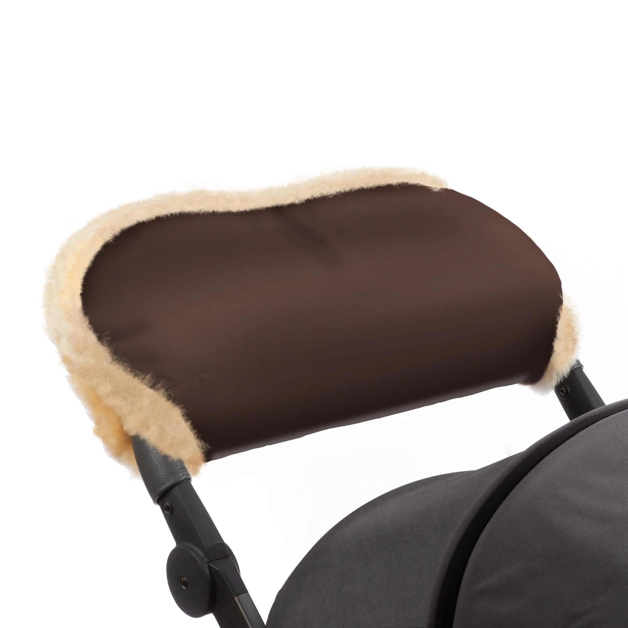 Муфта для рук на коляску Esspero Diaz (Натуральная шерсть) (Chocolat)