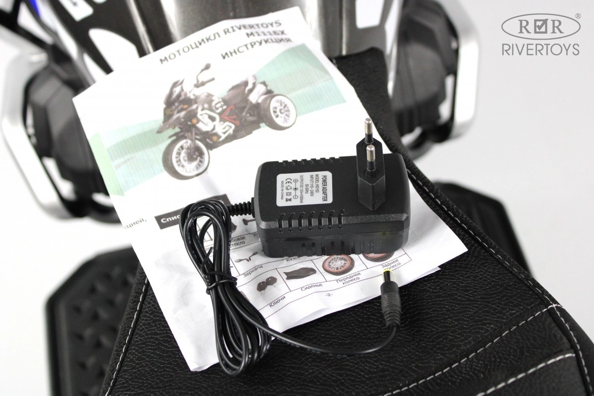 Детский электромотоцикл RiverToys М111БХ белый 0hiiins50gvy9npi1xwlxo10m7qc3j0m