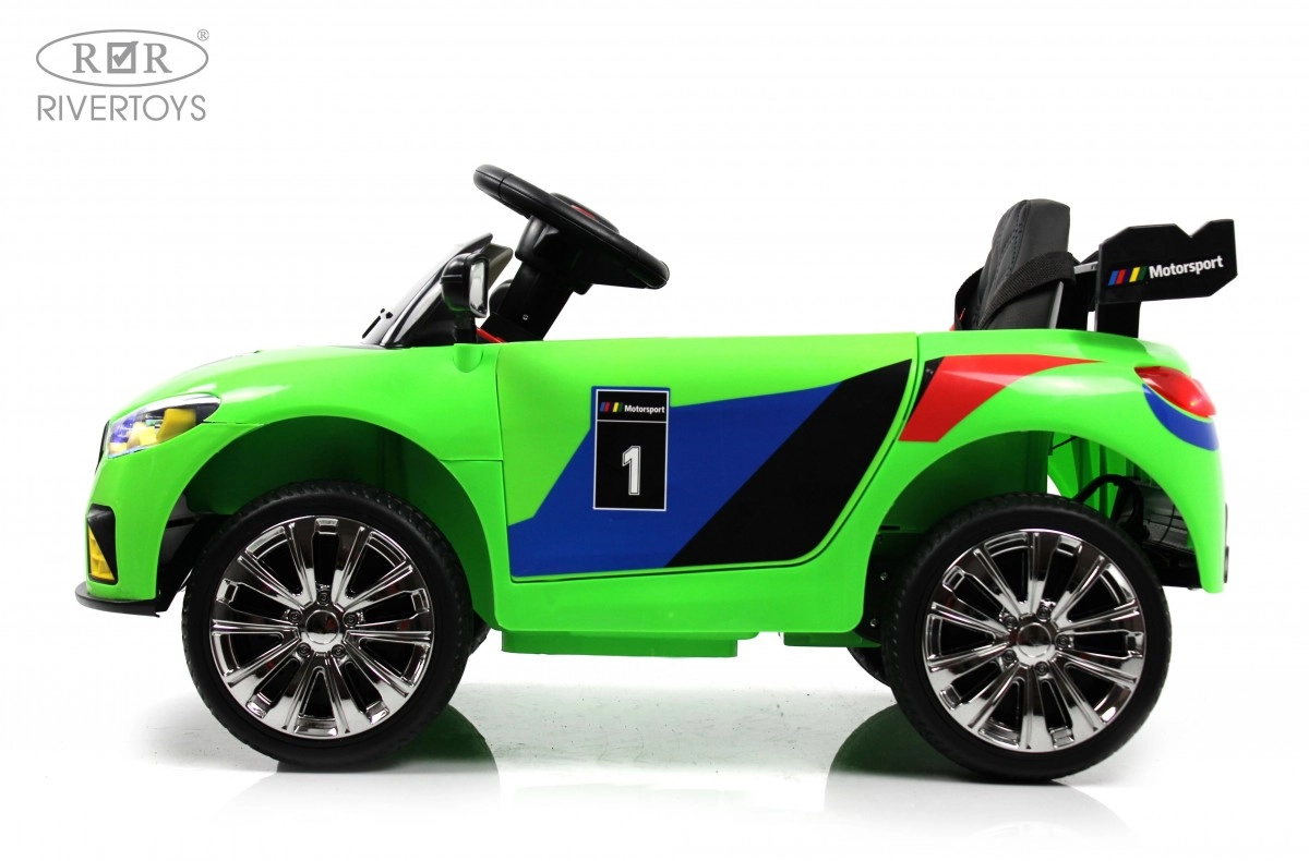 Детский электромобиль RiverToys F444FF зеленый g9mvhui1x88kw1tvmrbw3g027tp64s55