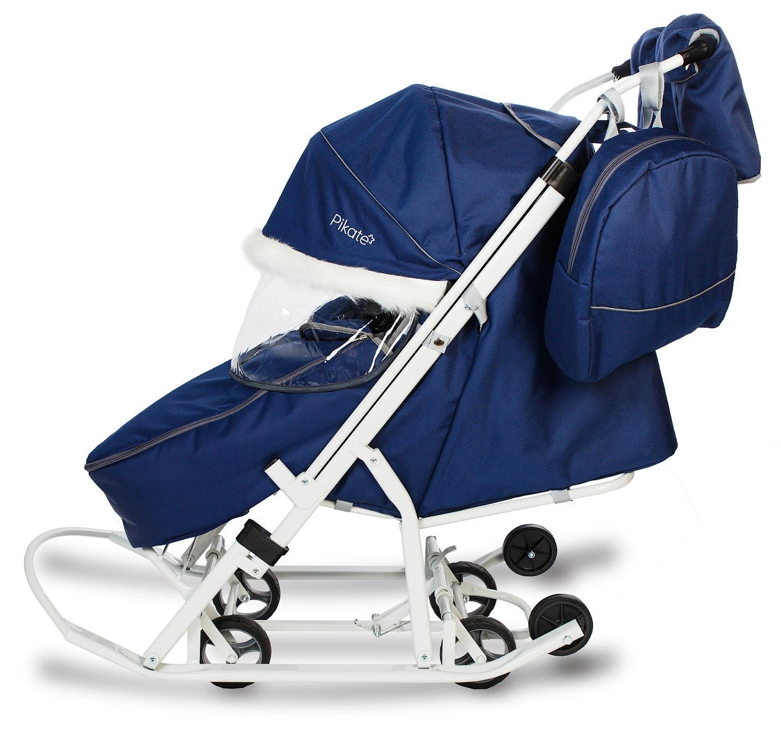 Санки-коляска Pikate Arctic тёмно-синий jrr9e1vxx742bbi9g2eioeuijykmszre