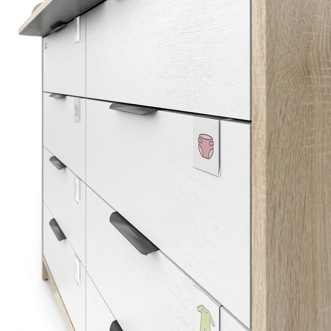 Комод Pituso Kids Optimum ЛДСП Дуб сонома-белый 197yn2laum1f5qyfaf94g3yxaqbxu6ge