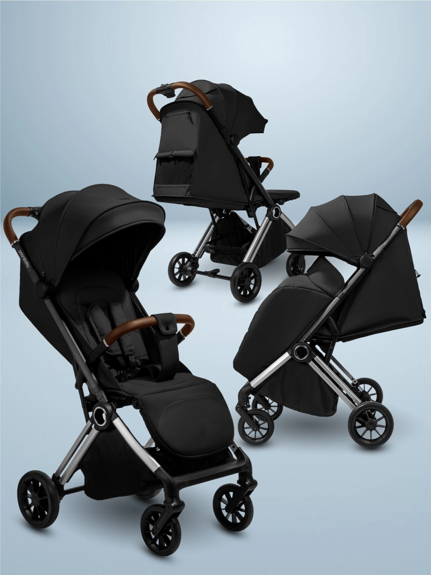 Прогулочная коляска Amarobaby Handy (черный/серебряный)