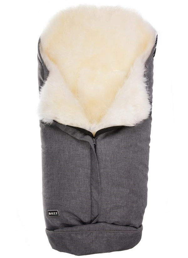 Конверт BOZZ с длинным ворсом (20-2015-32 Серый меланж/Белый)