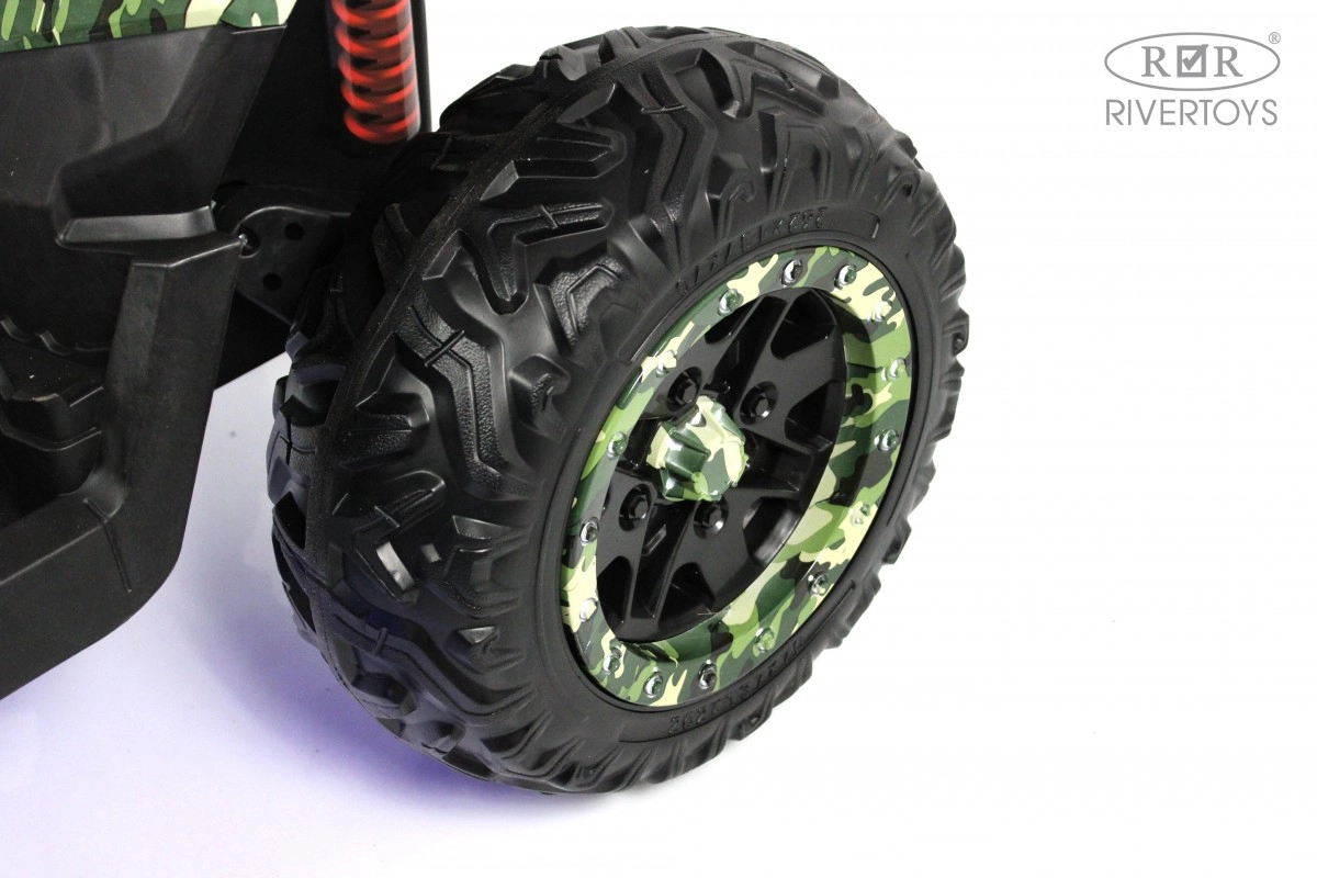 Детский электромобиль RiverToys X999XX зеленый камуфляж m9ofq6wk1wkbz22d8d1tekxhr1s6wqz5