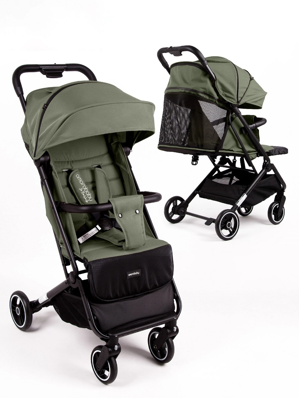 Прогулочная коляска Amarobaby Route (Хаки)