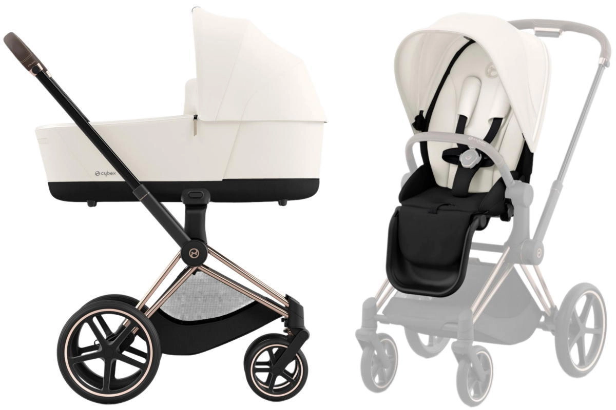 Коляска 2 в 1 Cybex Priam IV (шасси Rosegold) Off White sfhrfkaus7rbyus4gyyp6nspj15a5xia