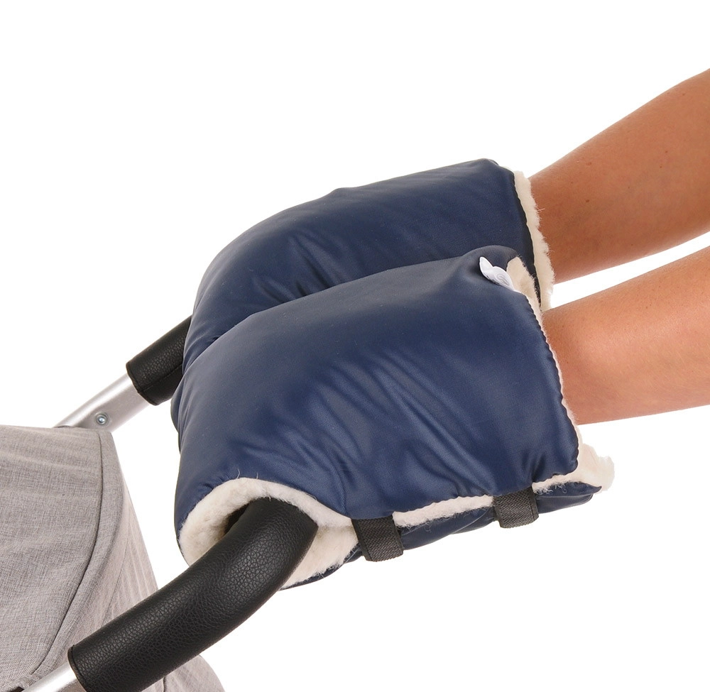 Муфта-варежки Bambola Лайт на липучках шерстяной мех,плащевка Темно-Синие 3ppy46o07e0wr3shsa05azswqx0tond4