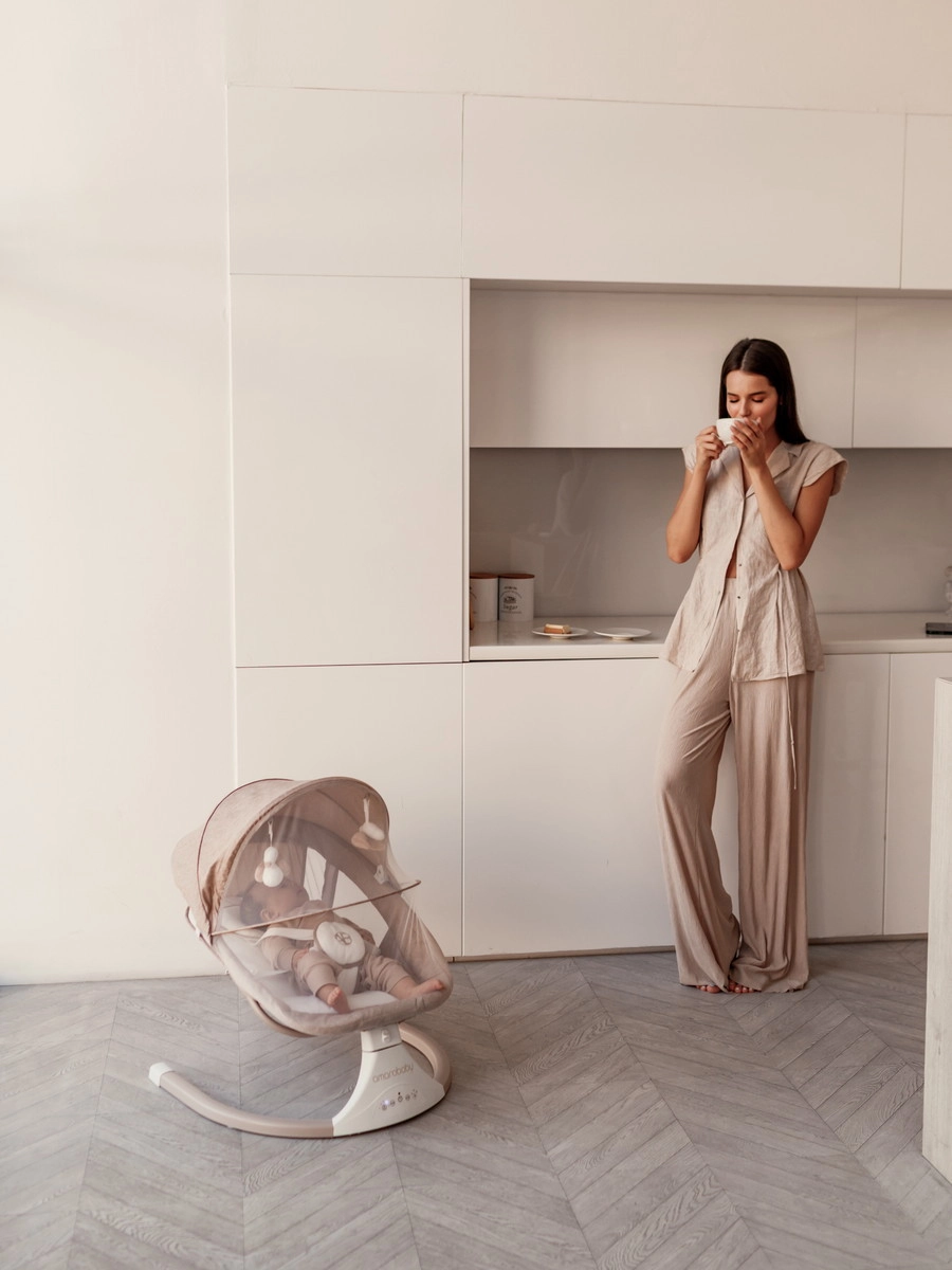 Детские электрокачели AmaroBaby Lucky Swing бежевый t4rzwdwxcuptlyheqok66xy4chby45wh