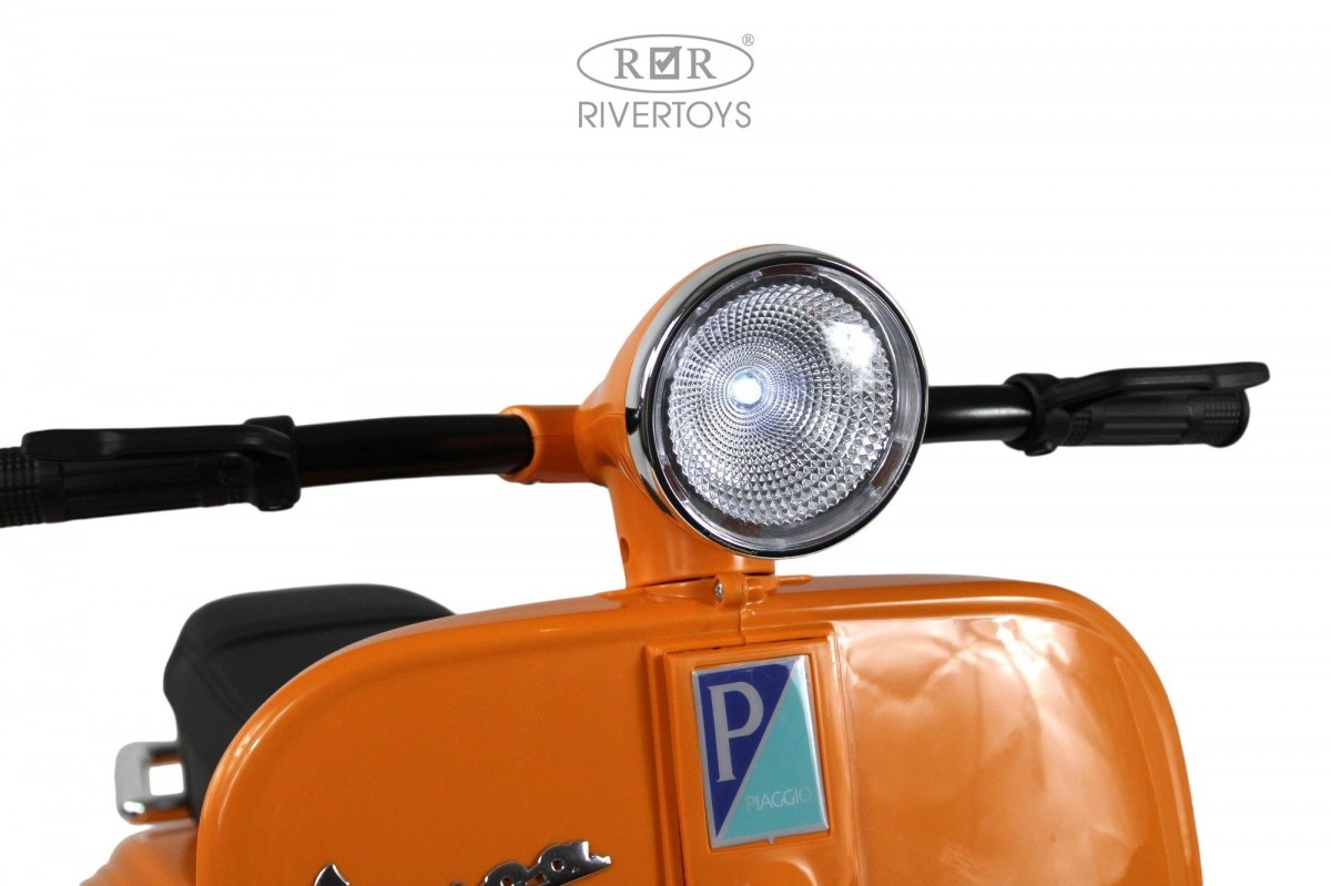 Детский электроскутер RiverToys VESPA M888MM оранжевый smnox6u954905wa438qw8l2rrwklhggy